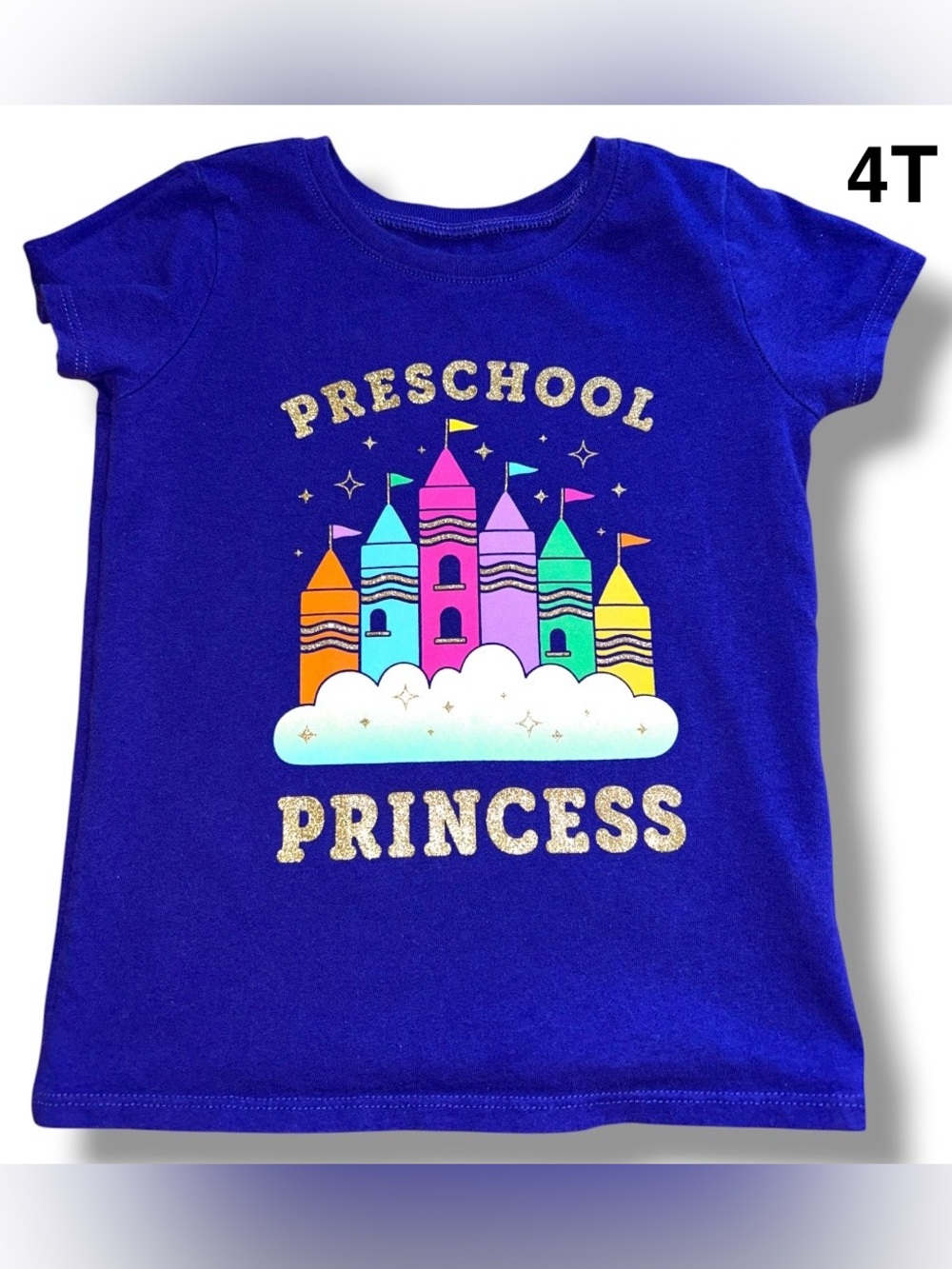 Purple Preschool Princess Castle Graphic Tee size 4T